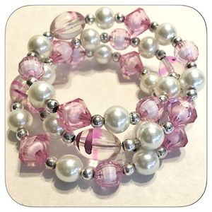 Memory Wire Pretty in Pink Bracelet